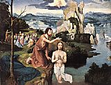 Joachim Patenier Canvas Paintings - Baptism of Christ
